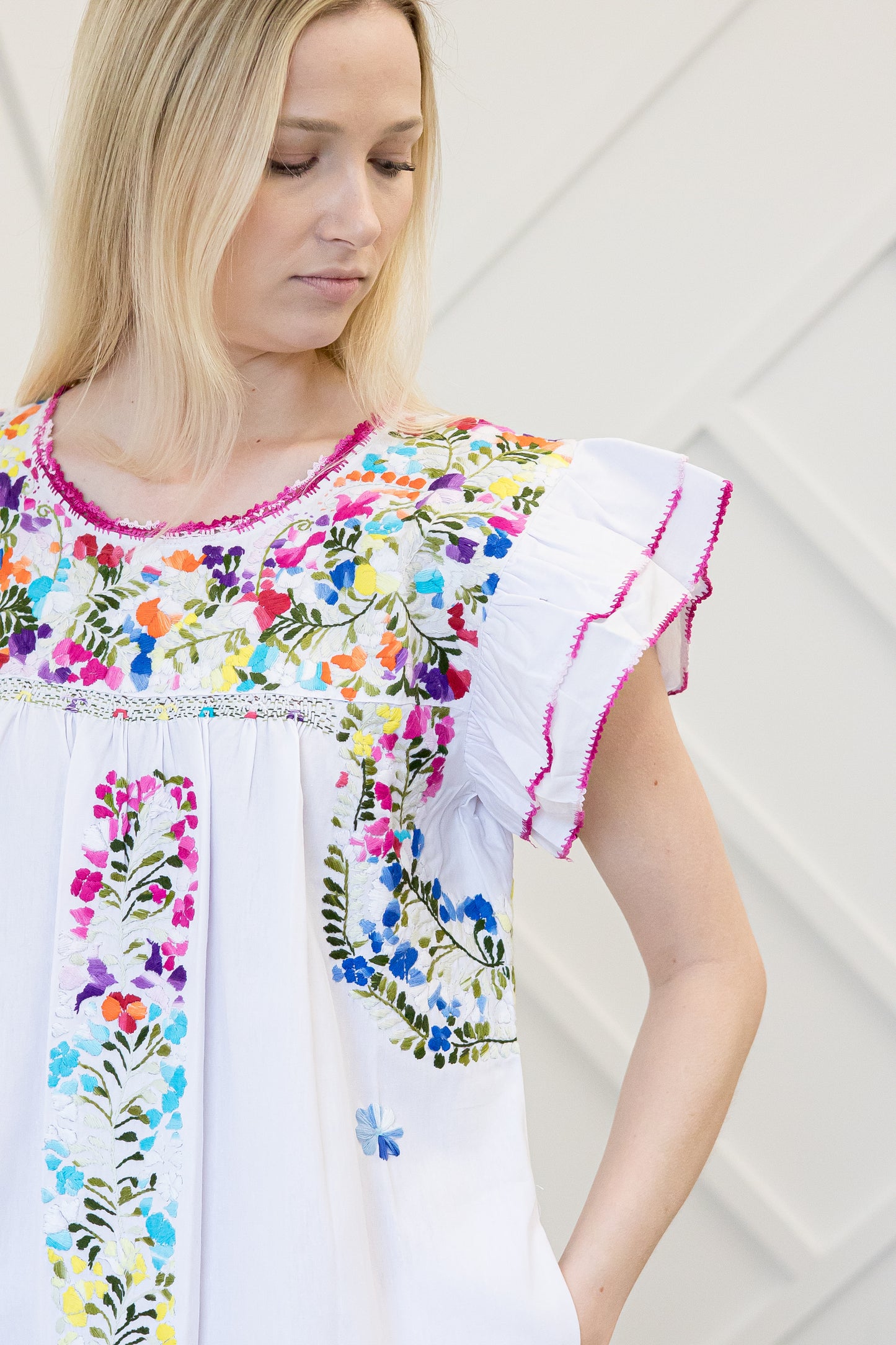 Mariana | Maxi White Multicolor Dress