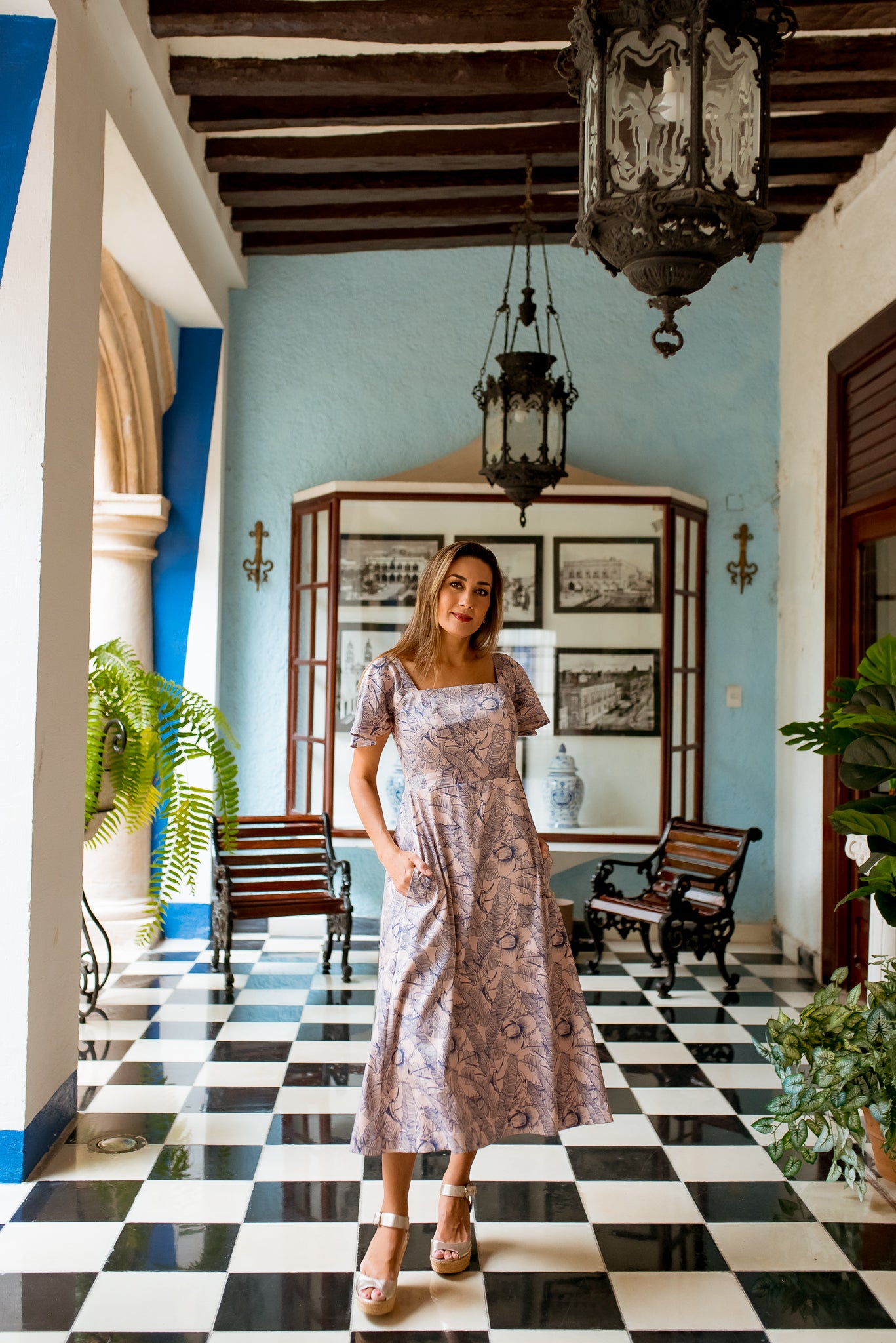 Liza Palm Dress