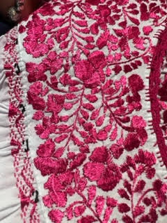 Traditional Dress | White with Silver Silk
