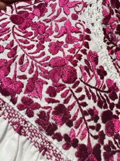 Traditional Dress | White with Silver Silk
