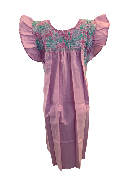 Sara Dress | Light Purple with Teal Multicolor