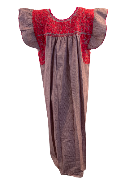 Sara Dress | Red Houndstooth with Red & Magenta - All Sales Final