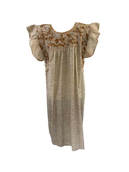 Sara Dress | Tan with Tan Ombre  Margarita Mercantile