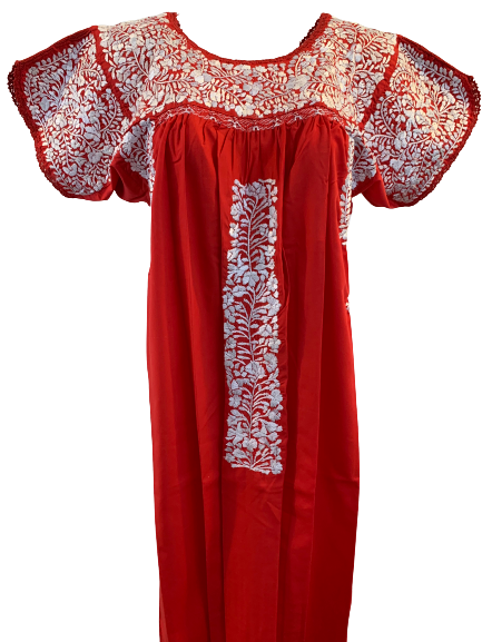 Traditional Dress | Red with Silver