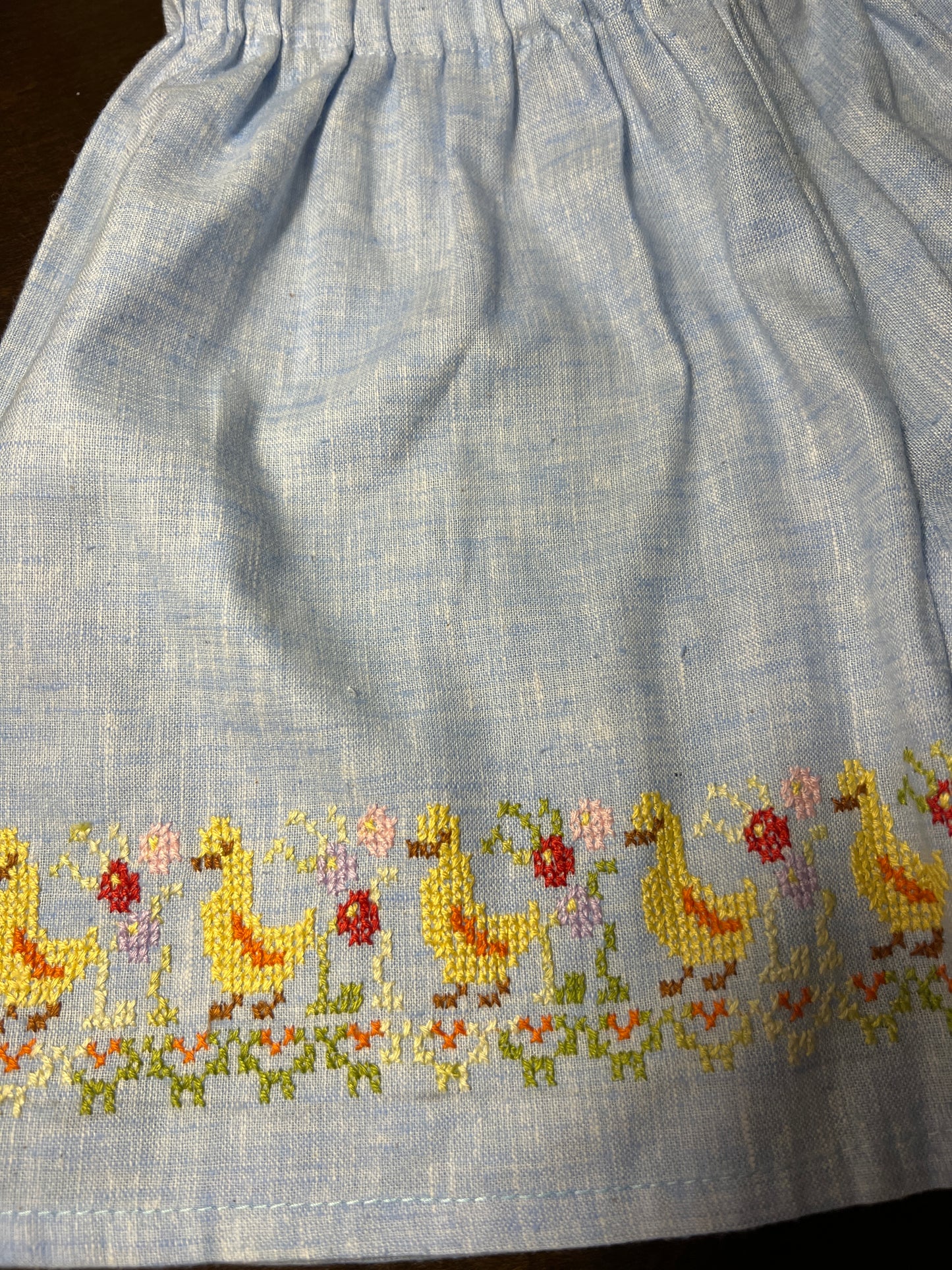 Boy's Marguerite Cross Stitch Duck Short Set | Blue