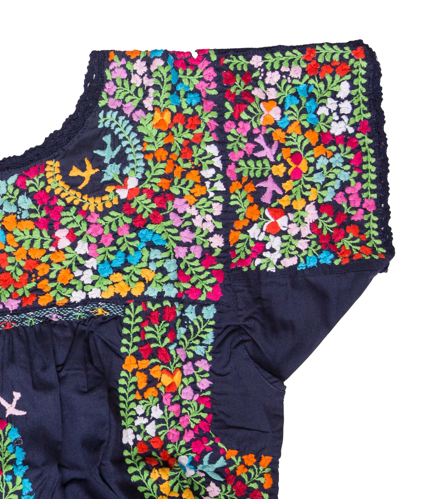 Traditional Dress | Navy with Multicolor