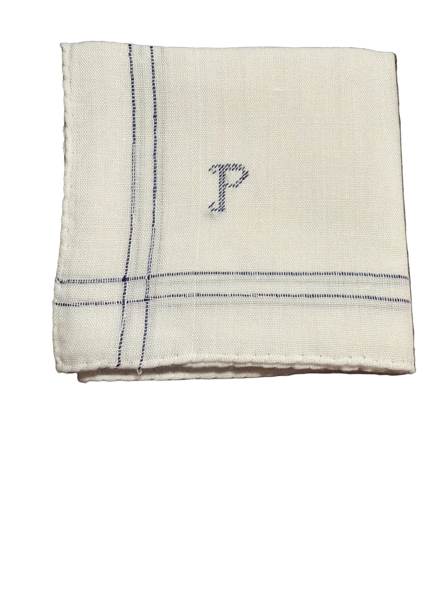 
                  
                    Men’s Initial Handkerchief | Blue
                  
                