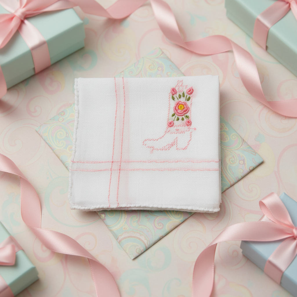 
                  
                    Women’s Floral Boots Embroidered Handkerchief | Pink or Blue
                  
                