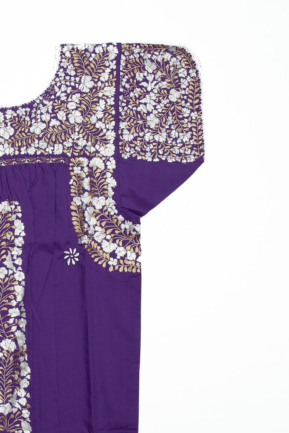 Traditional  Dress | Purple with Gold and White