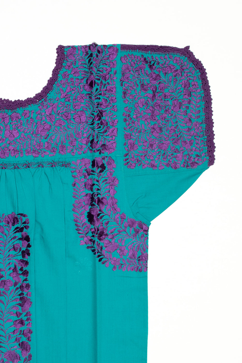 Traditional  Dress | Turquoise with Purple