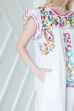 Load image into Gallery viewer, Mariana | White Maxi Dress with multicolor embroidery
