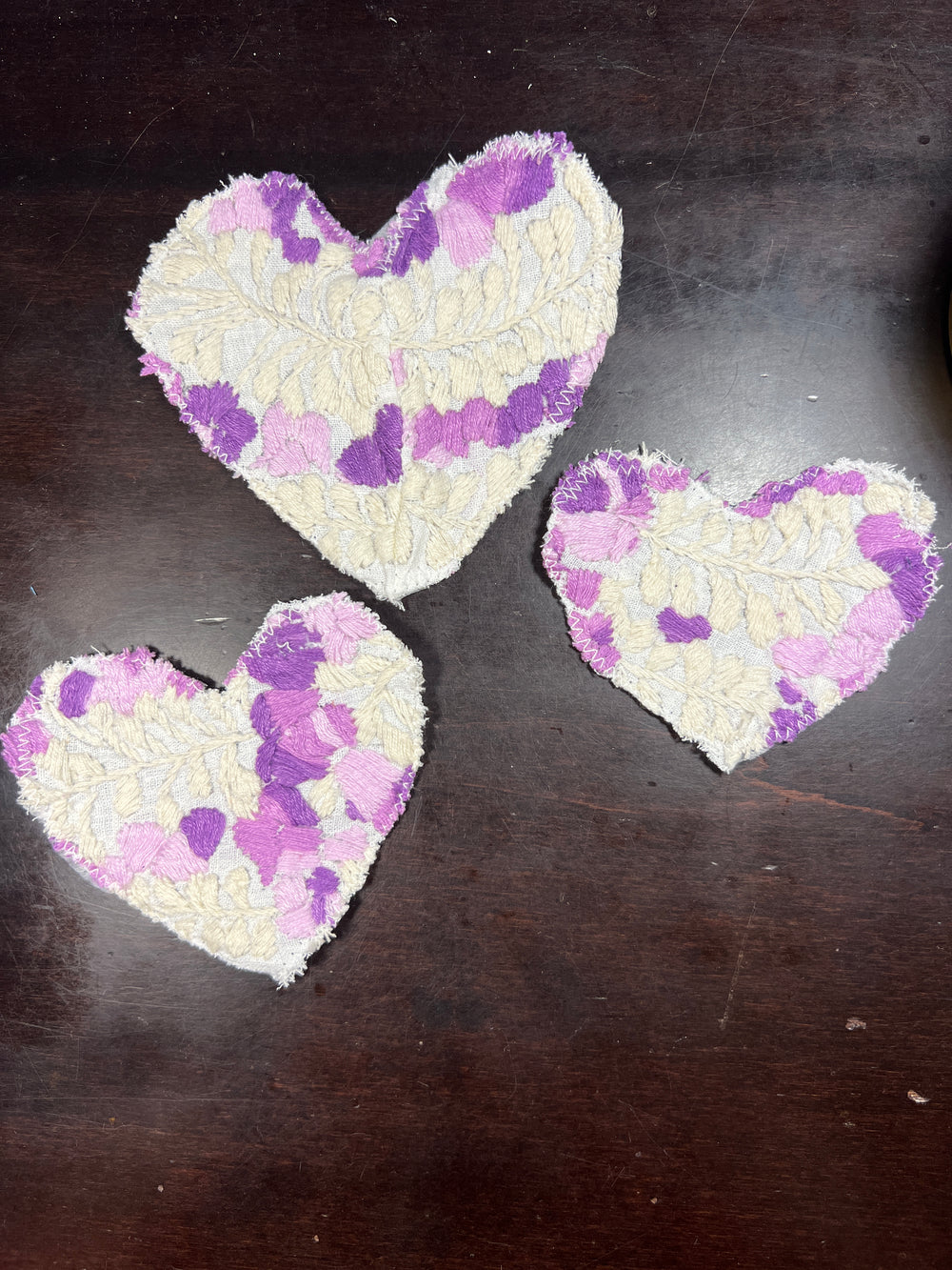 Heart Patches | White and Purple