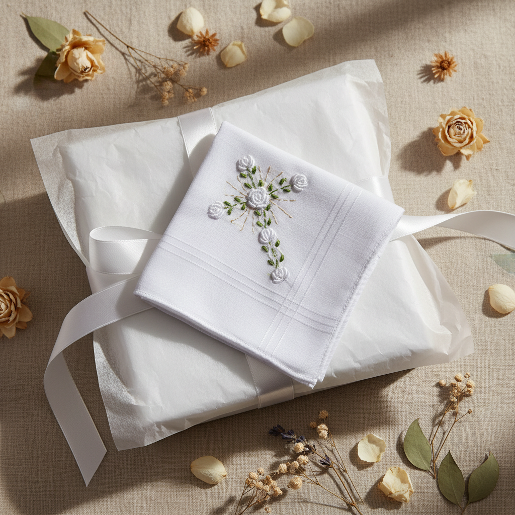
                  
                    Cross Handkerchief | White
                  
                