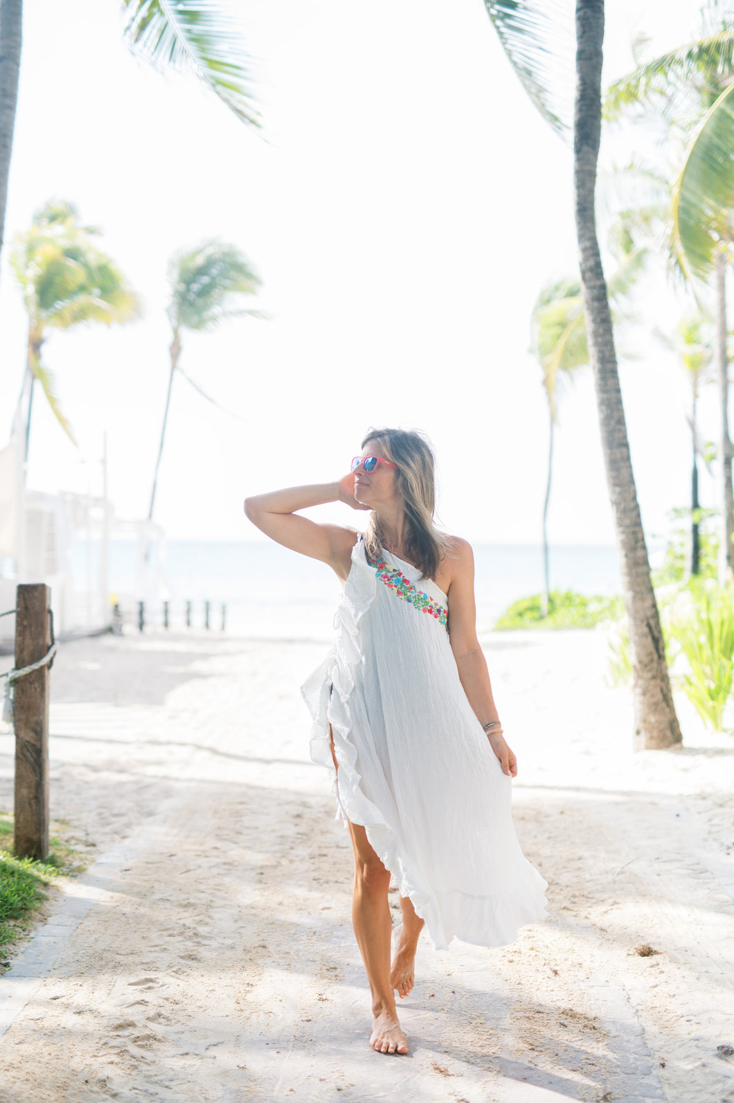 Cover-Up Dress | White Multicolor