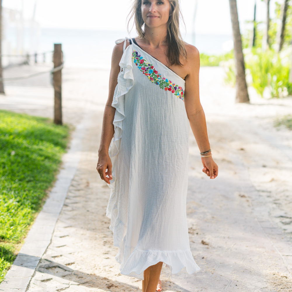 
                  
                    Cover-Up Dress | White Multicolor
                  
                