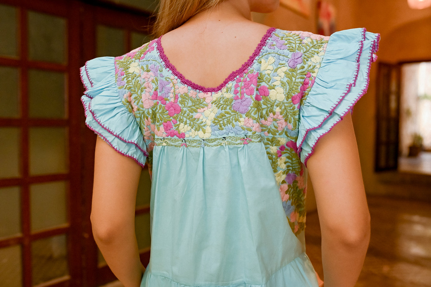 
                  
                    Gabriela Turquoise Dress | Pastel Multicolor
                  
                