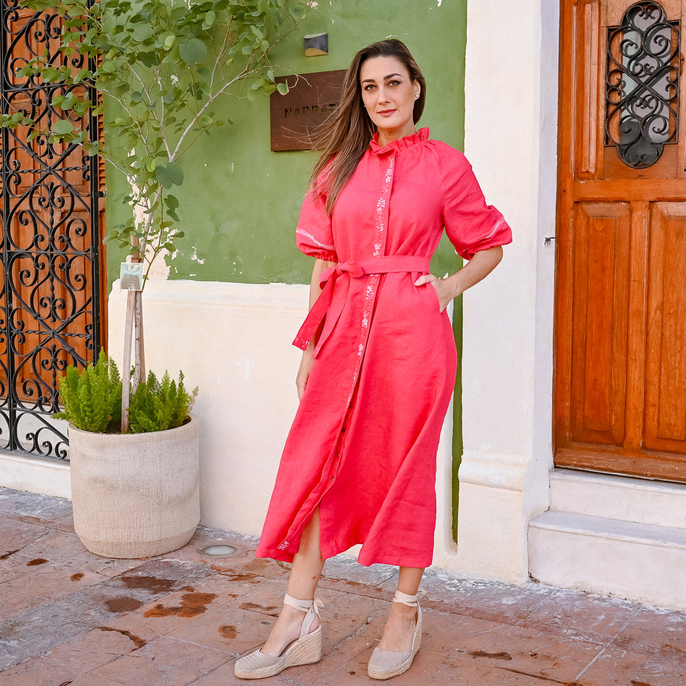 
                  
                    Paola Shirt Dress | Pink with ombre Pink
                  
                