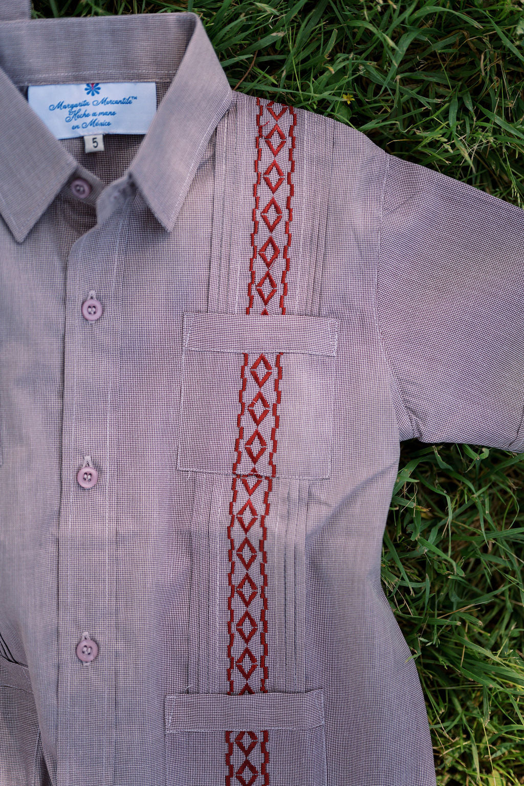 
                  
                    Boy’s Guayabera | Maroon
                  
                