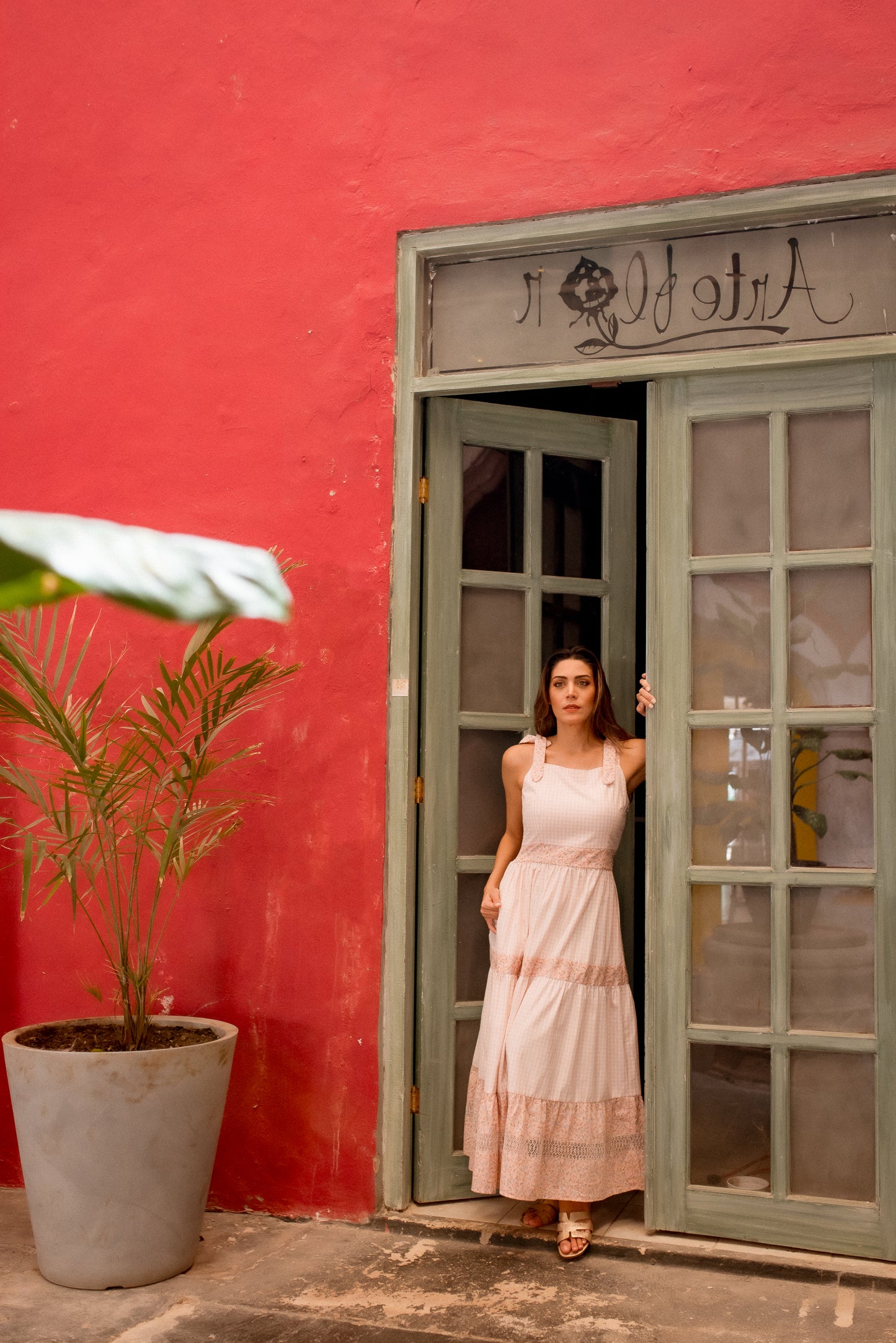 
                  
                    Eugenia Deshilado Dress | Gingham and Pink Flowers
                  
                