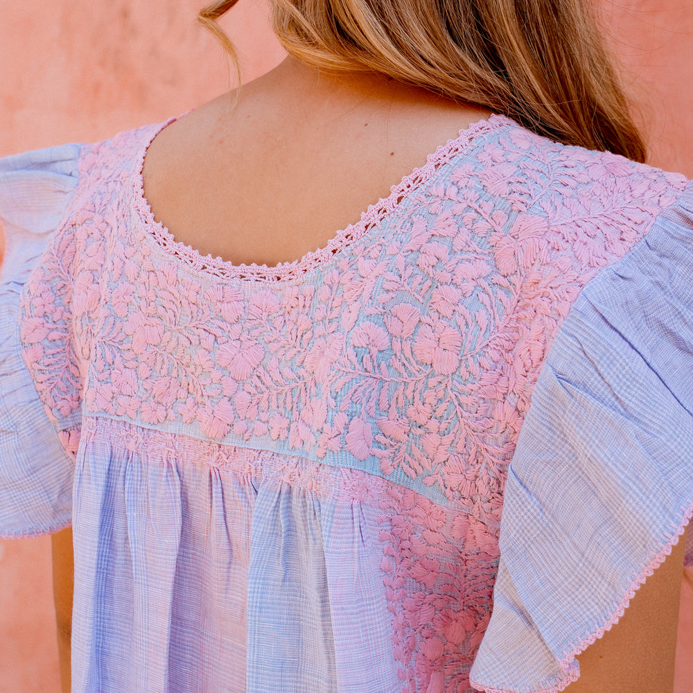 
                  
                    Sara Dress | Gingham Linen Pink
                  
                