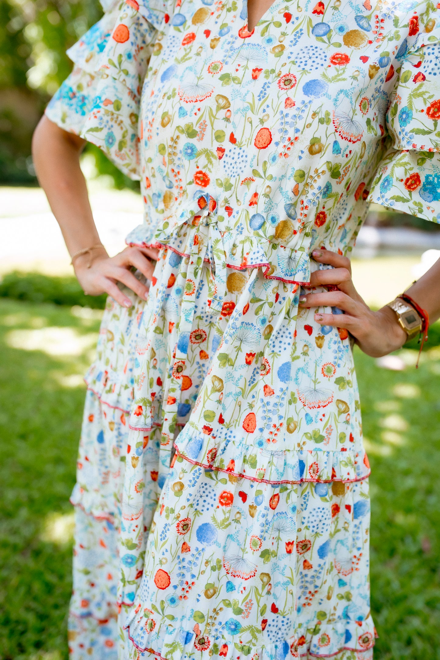 
                  
                    Pilar Dress Dress | Punto de Cruz Floral Print
                  
                