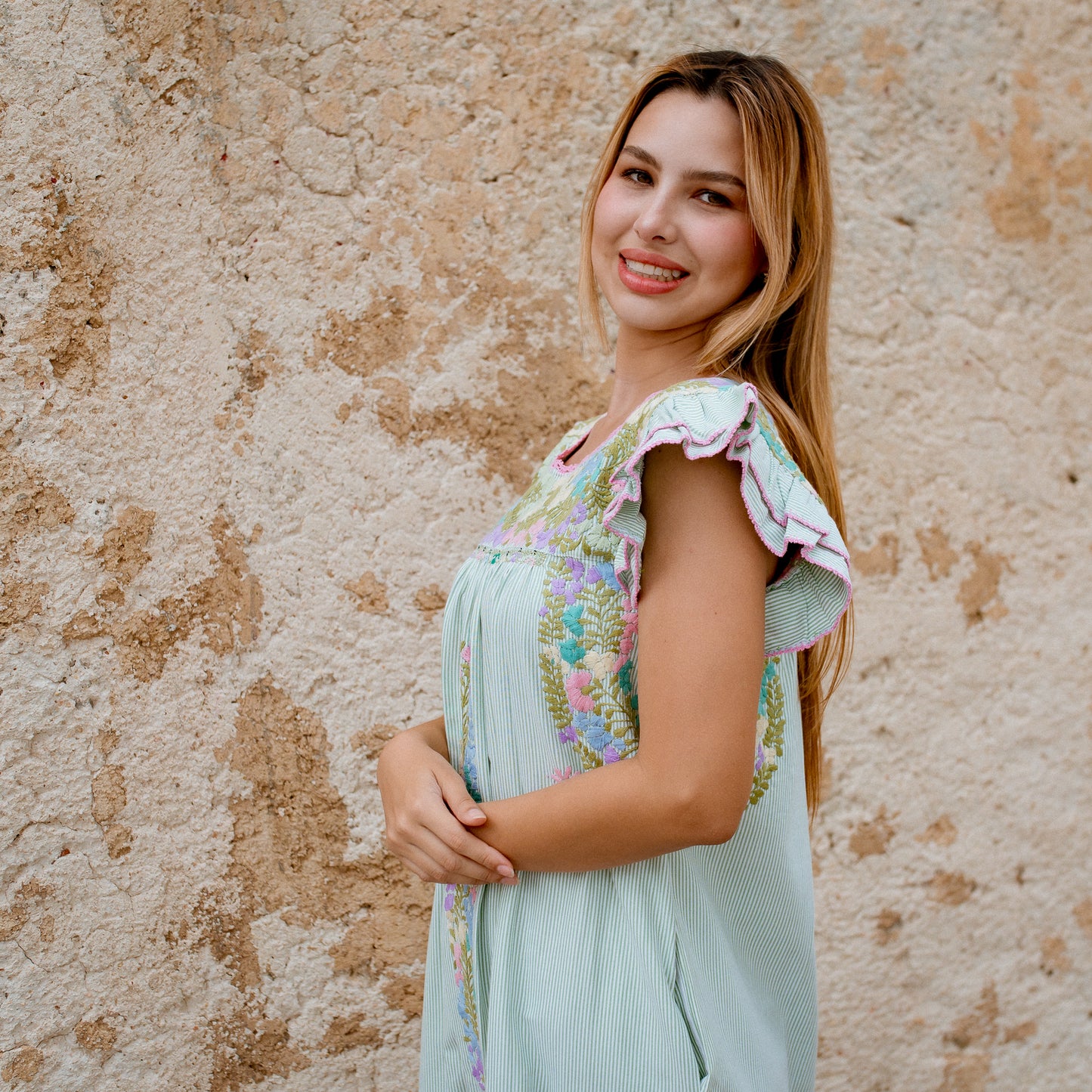 
                  
                    Mariana Stripe Maxi Dress | Pastel multicolor
                  
                