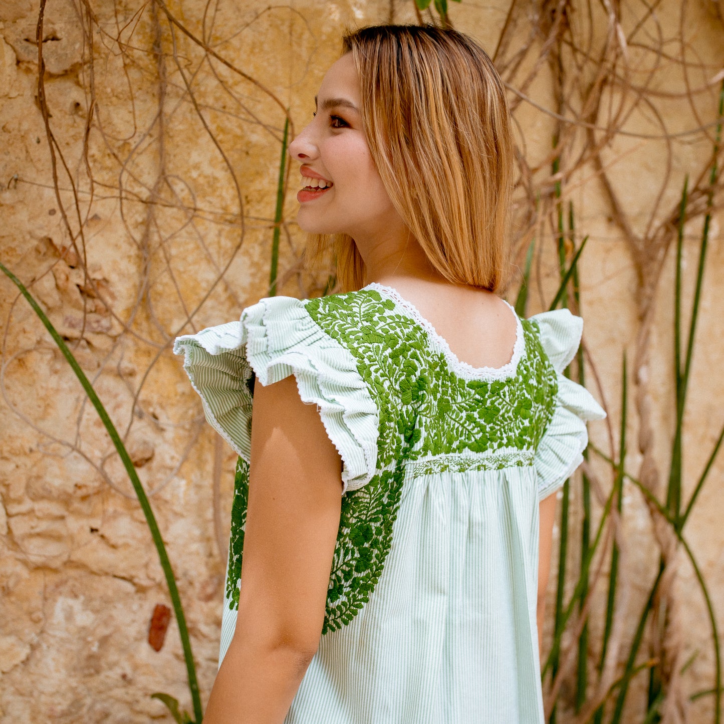 
                  
                    Mariana Stripe Maxi Dress | Forest Green
                  
                