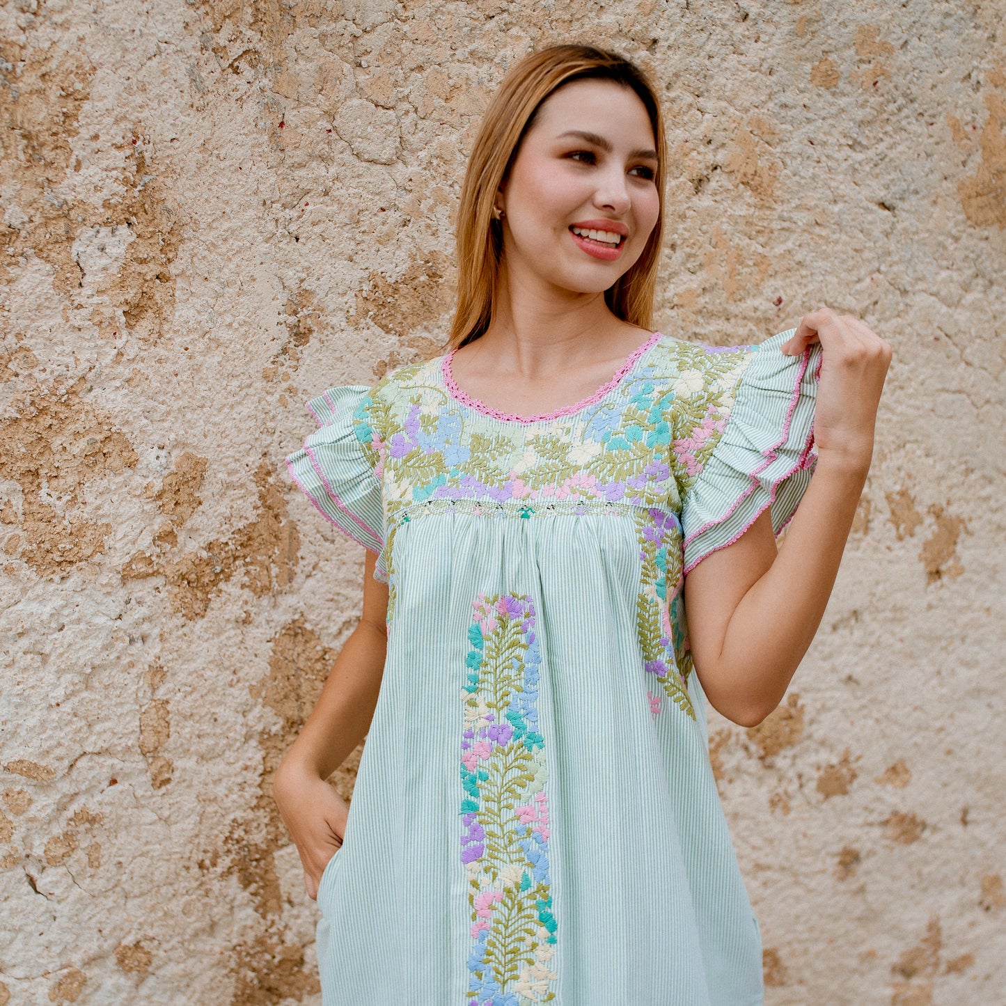 
                  
                    Mariana Stripe Maxi Dress | Pastel multicolor
                  
                