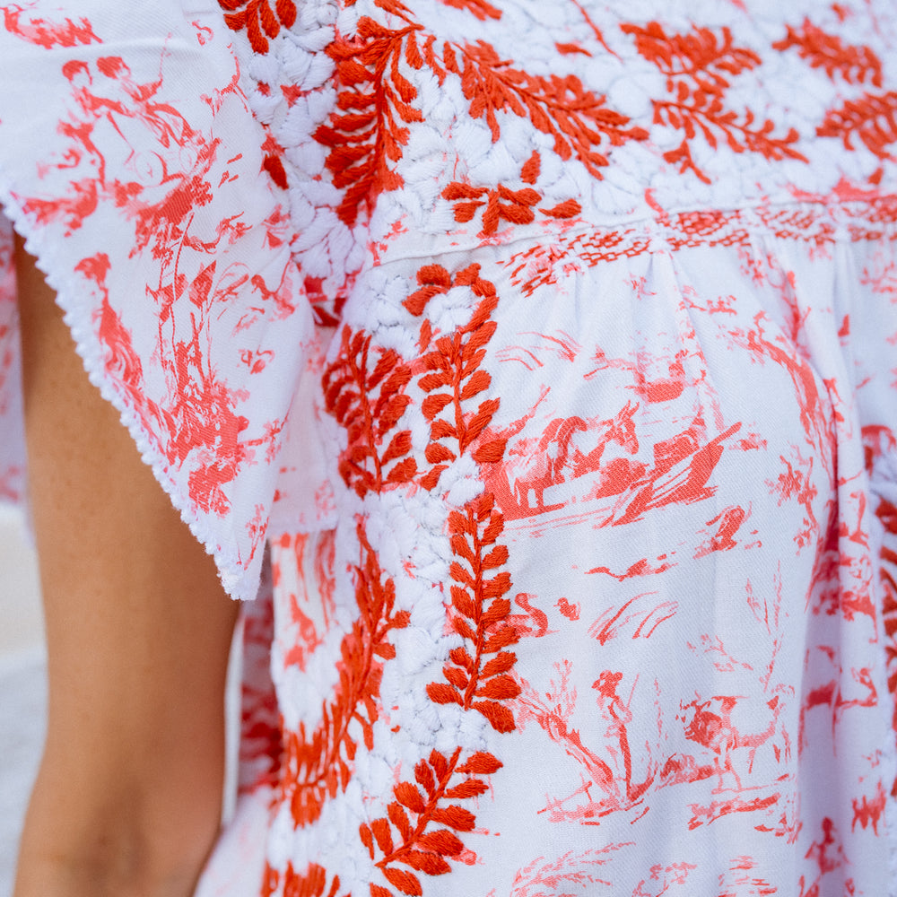 
                  
                    Sara Dress | Burnt Orange - Toile
                  
                