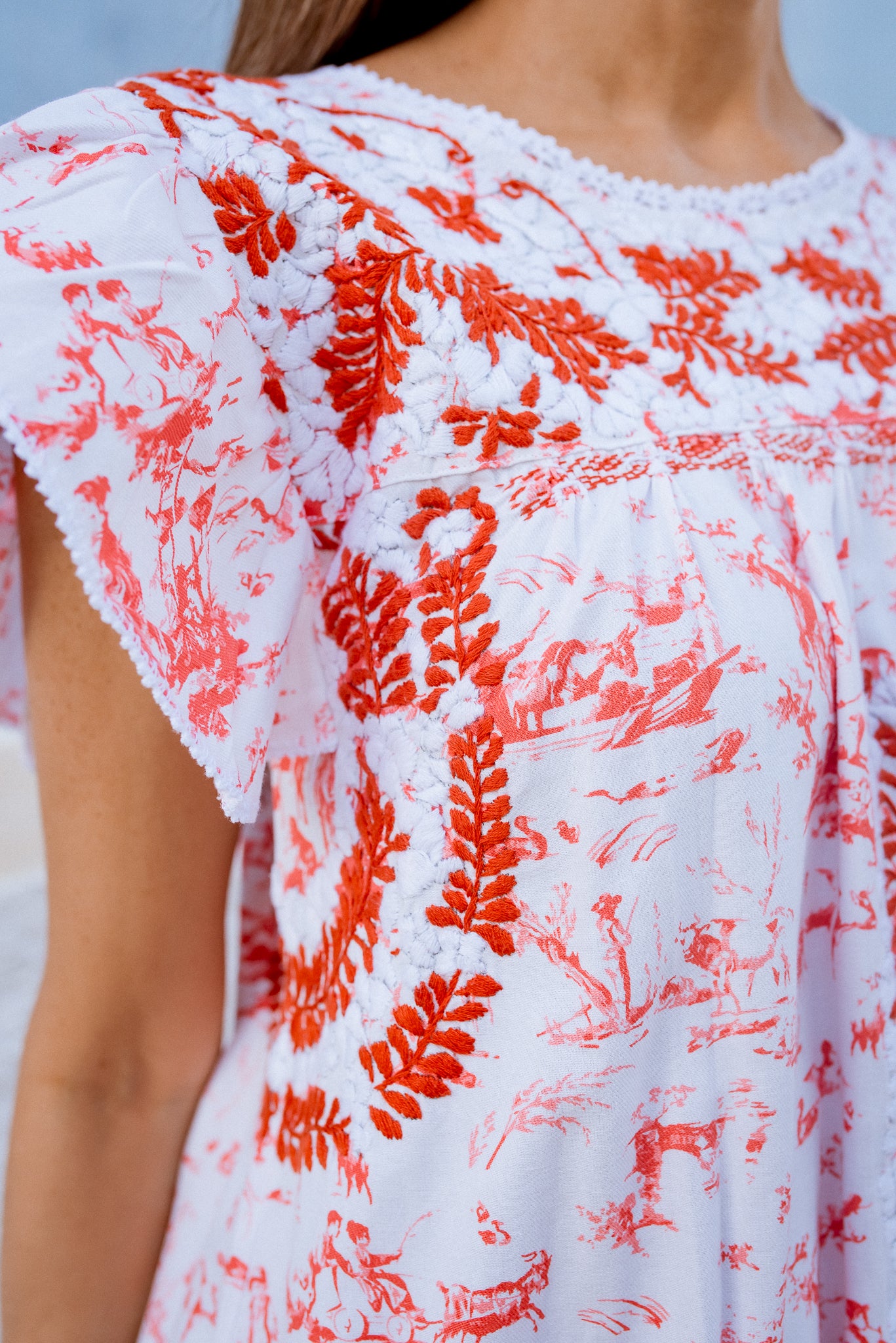 
                  
                    Sara Dress | Burnt Orange - Toile
                  
                