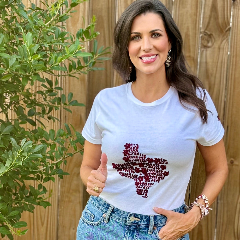 
                  
                    Howdy Yall shirt Flores 2  | White with Maroon
                  
                