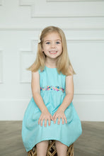 Load image into Gallery viewer, Girls Margie Dress | Turquoise
