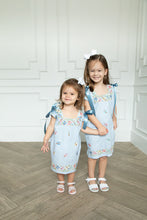 Load image into Gallery viewer, Girl&#39;s Marguerite Cross Stitch Butterflies Girl | Blue
