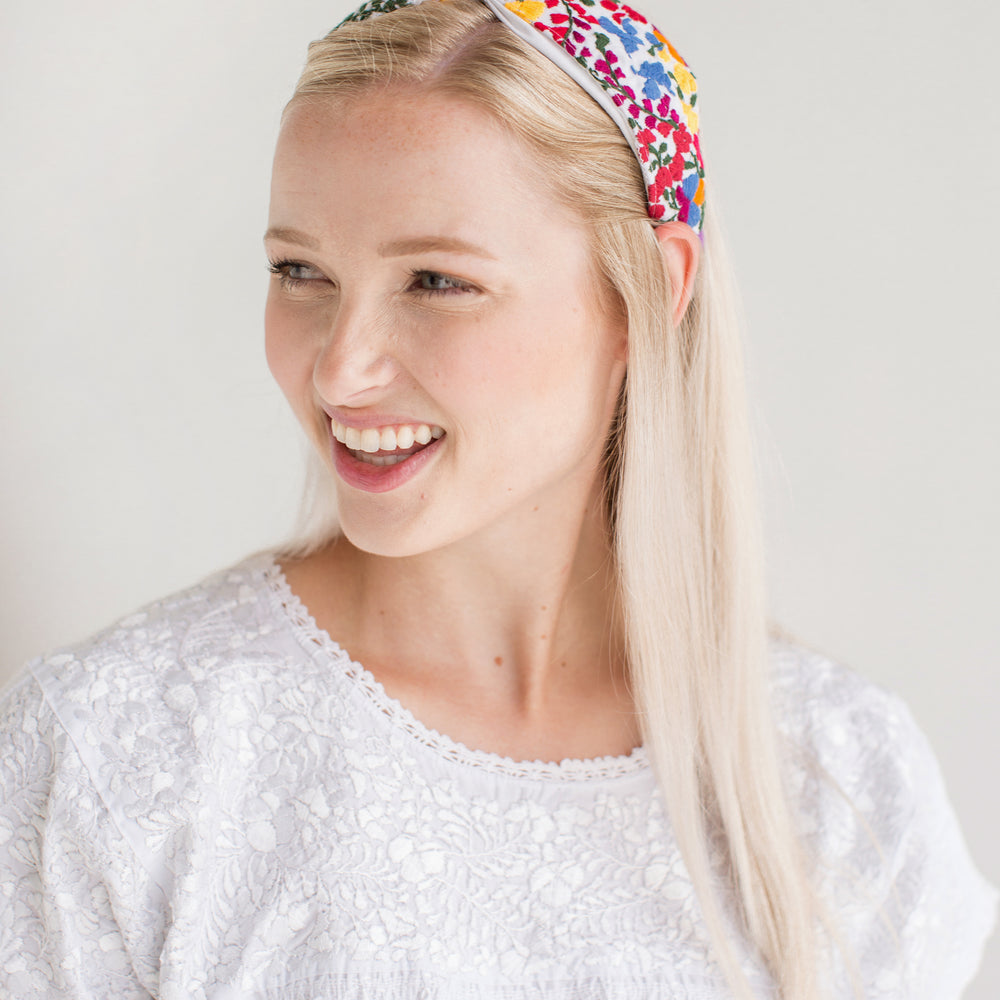 
                  
                    Frida Headband | White with Multicolor
                  
                