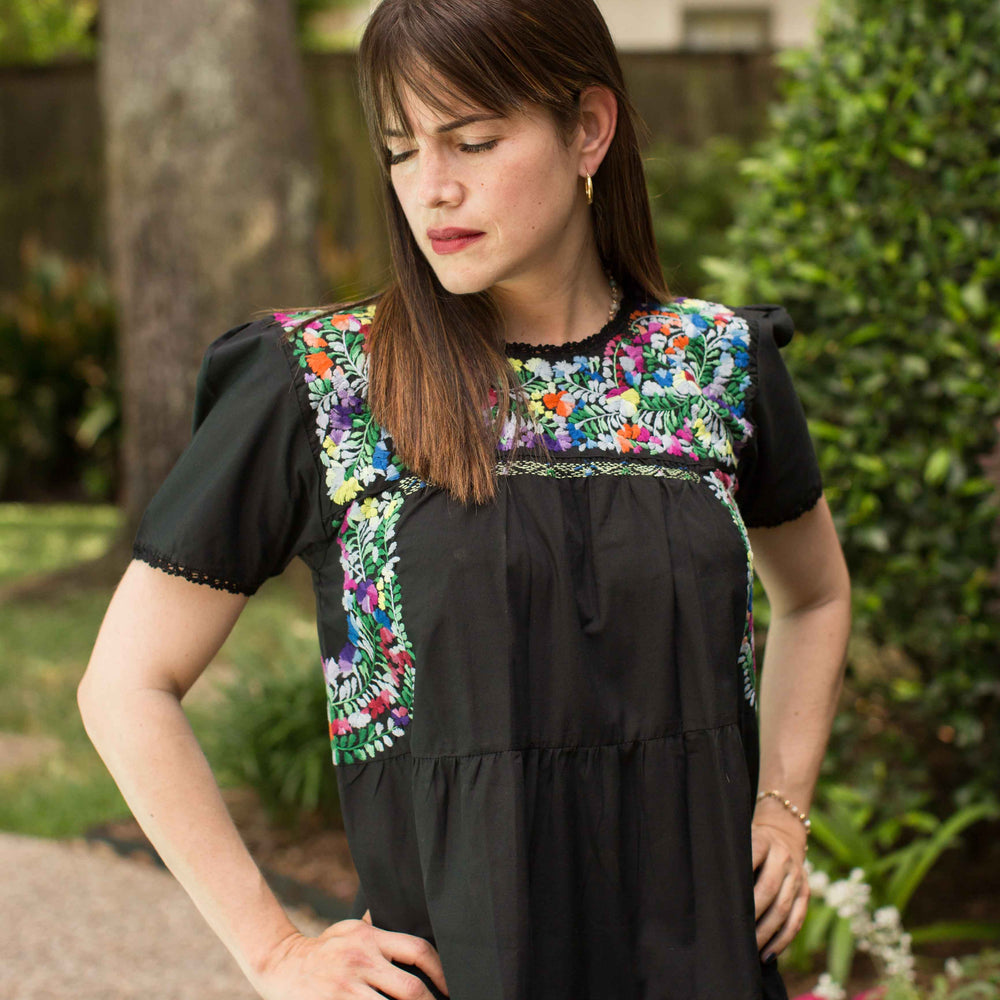 
                  
                    Gabriela Dress | Black with Multicolor
                  
                