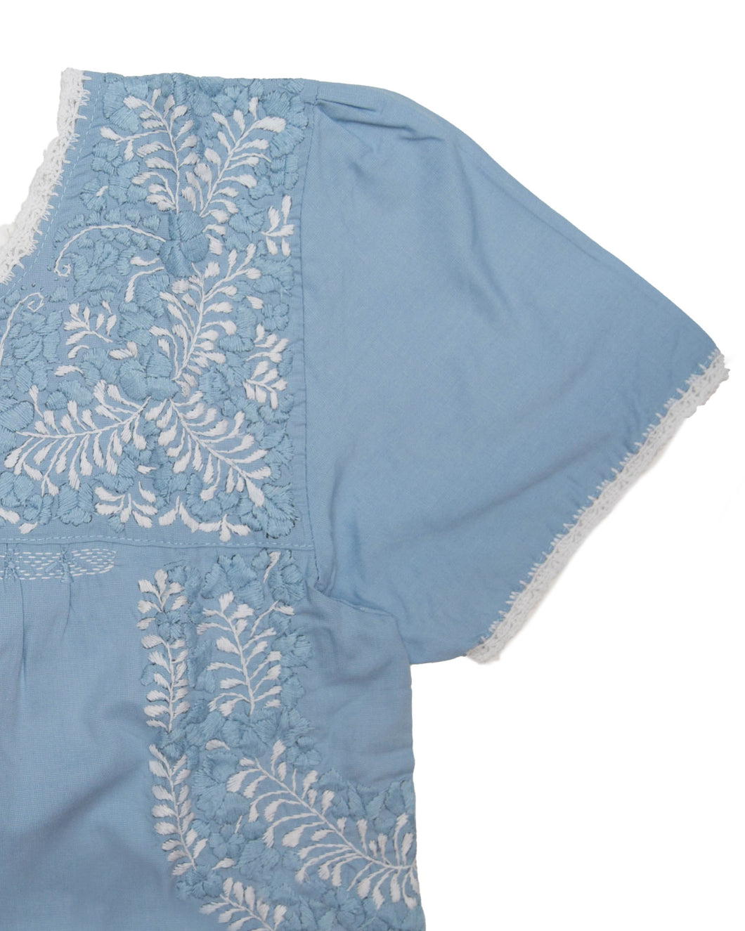 Gabriela Dress | Blue with Blue & White