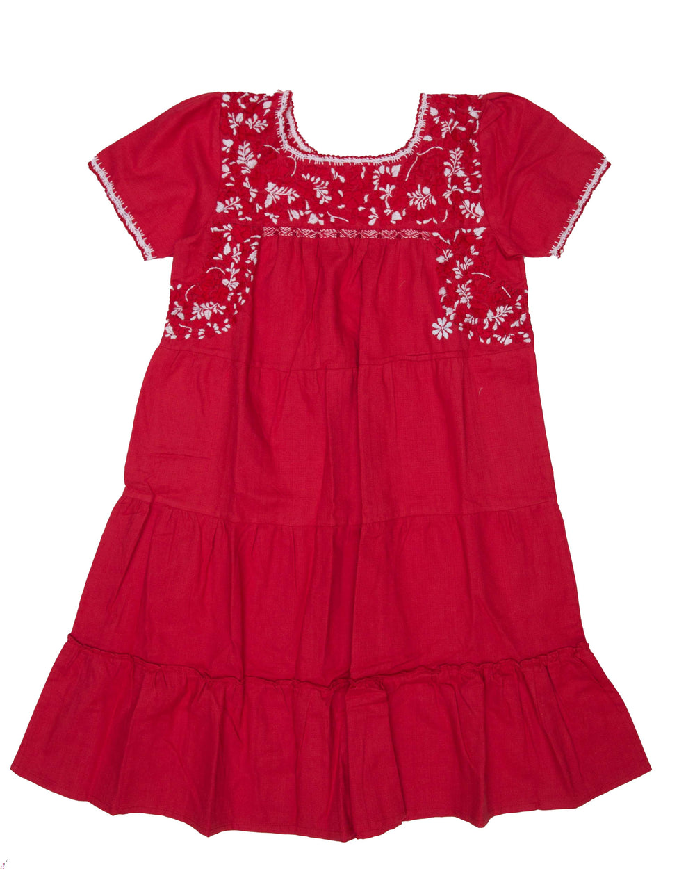 Girls Gabriela Dress | Red with Red