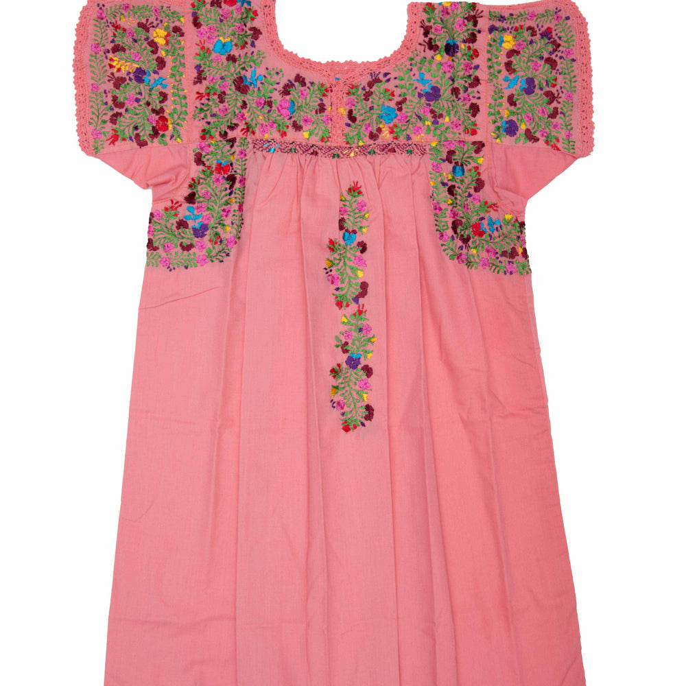 
                  
                    Girls Traditional Dress | Dusty Pink with Multicolor Silk
                  
                