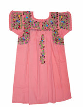 Load image into Gallery viewer, Girls Traditional Dress | Dusty Pink with Multicolor Silk
