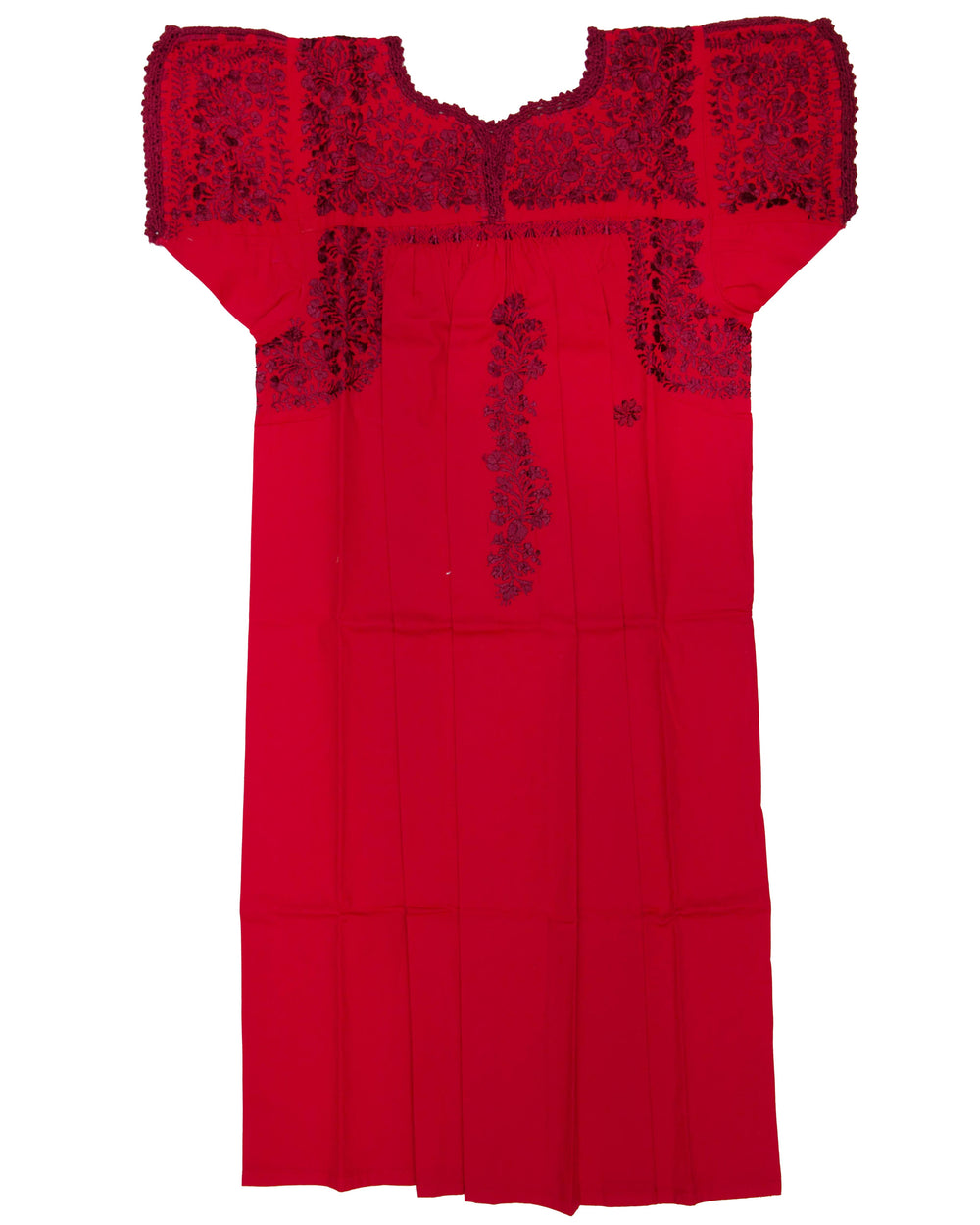 Girls Traditional Dress | Red with Maroon Silk