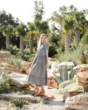Load image into Gallery viewer, Gabriela Maxi Dress | Gray with Blue Ombre
