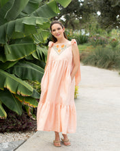 Load image into Gallery viewer, Rosa Dress | Light Coral with Gold &amp; Green
