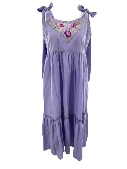 Rosa Dress | Lilac with Green