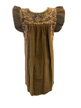 Load image into Gallery viewer, Sara Dress | Brown Corduroy with Gold
