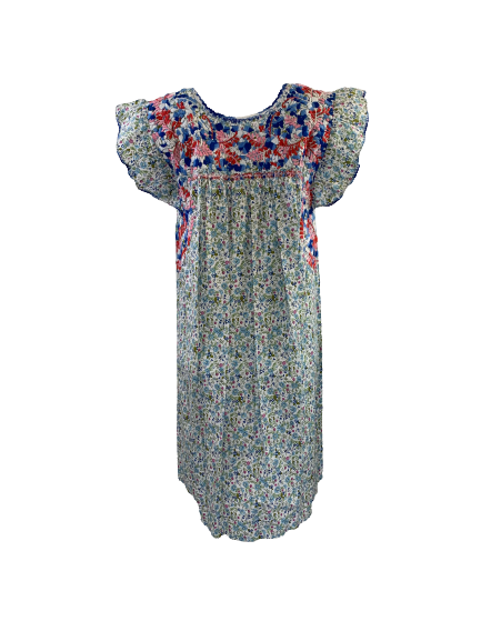 
                  
                    Sara Dress | Green Floral with Red & Blue Ombre
                  
                