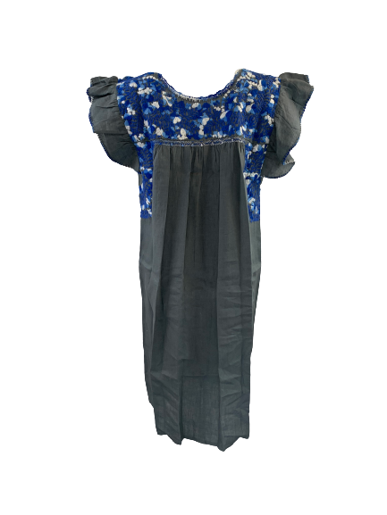 
                  
                    Sara Dress | Gray Linen with Blue Ombre
                  
                