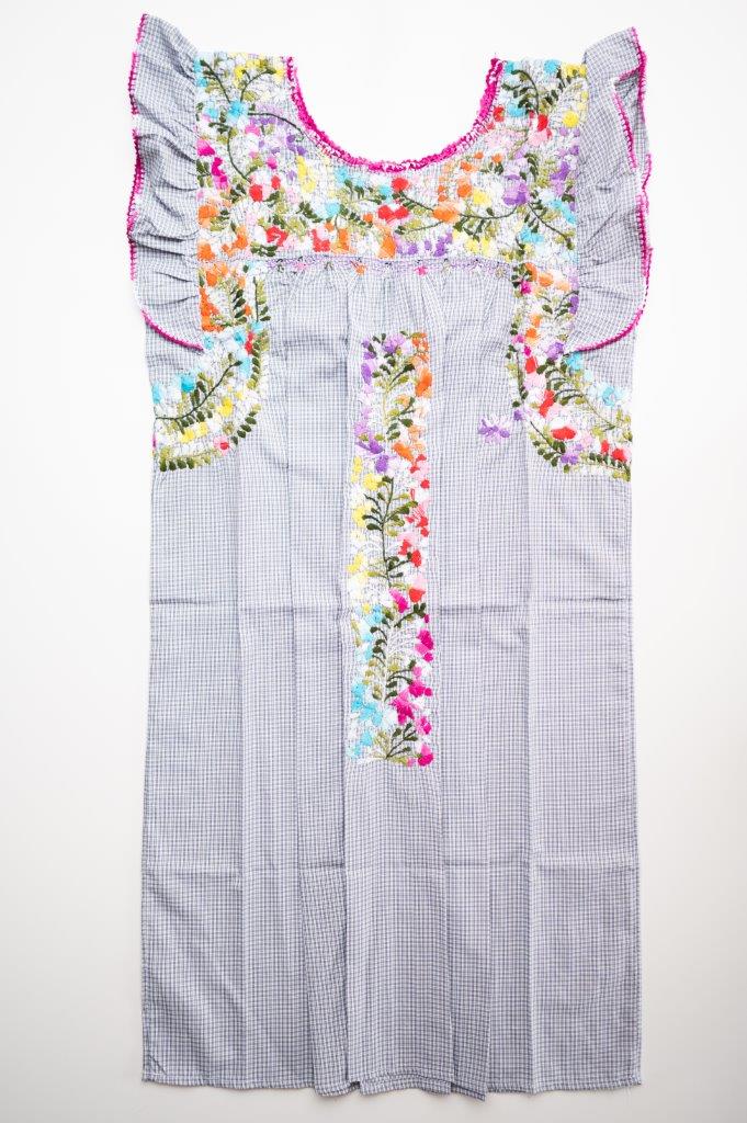 
                  
                    Sara Dress | Gray Stripes with Multicolor
                  
                