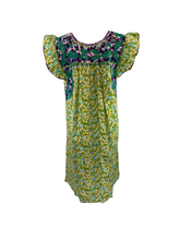Load image into Gallery viewer, Sara Dress | Green Floral with Purple Ombre
