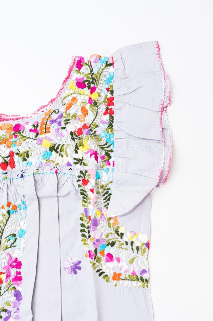 
                  
                    Sara Dress | Light Gray with Multicolor
                  
                
