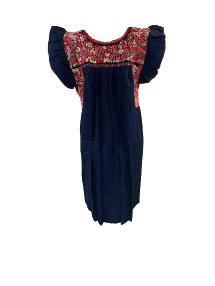 
                  
                    Sara Dress | Navy with Red & Pink Ombre
                  
                